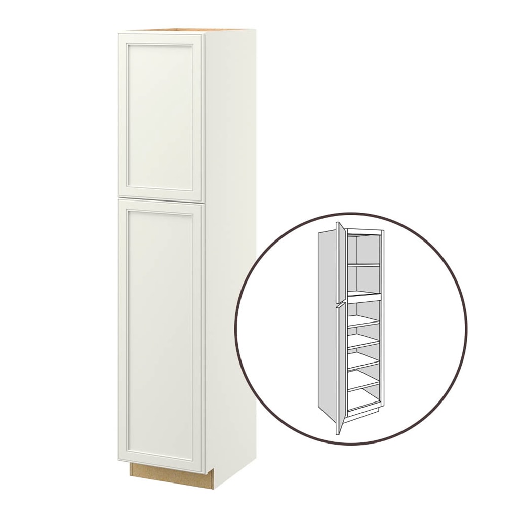 allen + roth McKeller 18-in W x 90-in H x 24-in D Linen Pantry Fully Assembled Cabinet (Flat Panel Mitered Door Style)