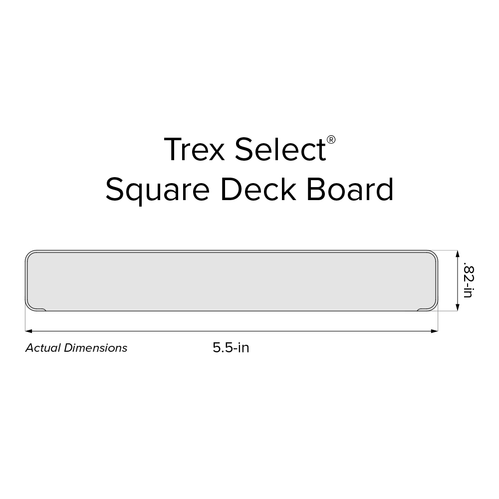 Trex Select 1-in x 6-in Composite Deck Board