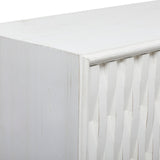 Grayson Lane White 1 Shelf and 3 Doors Accent Chest