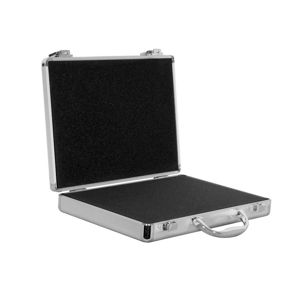 10.50 in. Smooth Aluminum Portfolio Tool Case in Silver - Super Arbor