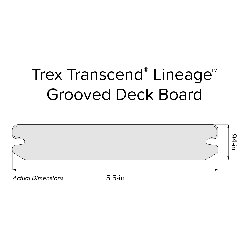 Trex Transcend Lineage 1-in x 6-in Composite Deck Board