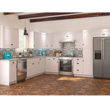 Project Source Cheyenne White 12-in W x 34.5-in H x 24.56-in D White 1-Drawer Base Ready To Assemble Cabinet (Raised Panel Square Style)
