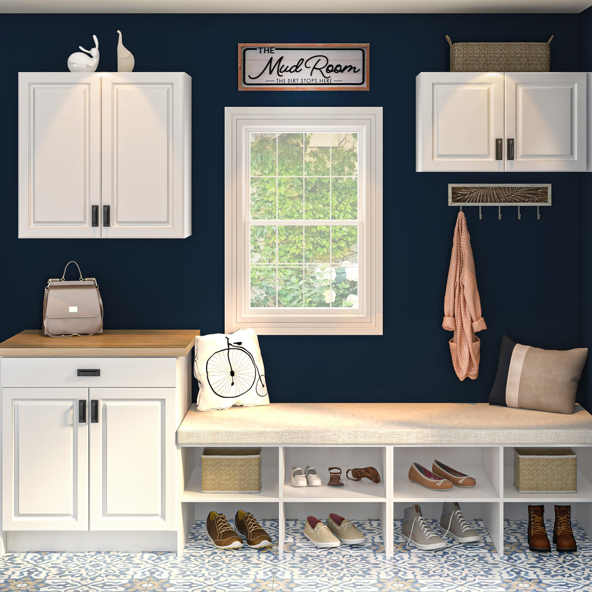 Project Source Cheyenne White 15-in W x 34.5-in H x 24.56-in D White 1-Drawer Base Ready To Assemble Cabinet (Raised Panel Square Style)