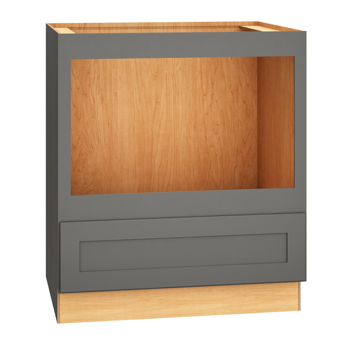 Diamond Express Jamestown 30-in W x 34.5-in H x 24-in D Moonstone Gray 1-Drawer Microwave Base Fully Assembled Plywood Cabinet (Recessed Panel Shaker Style)