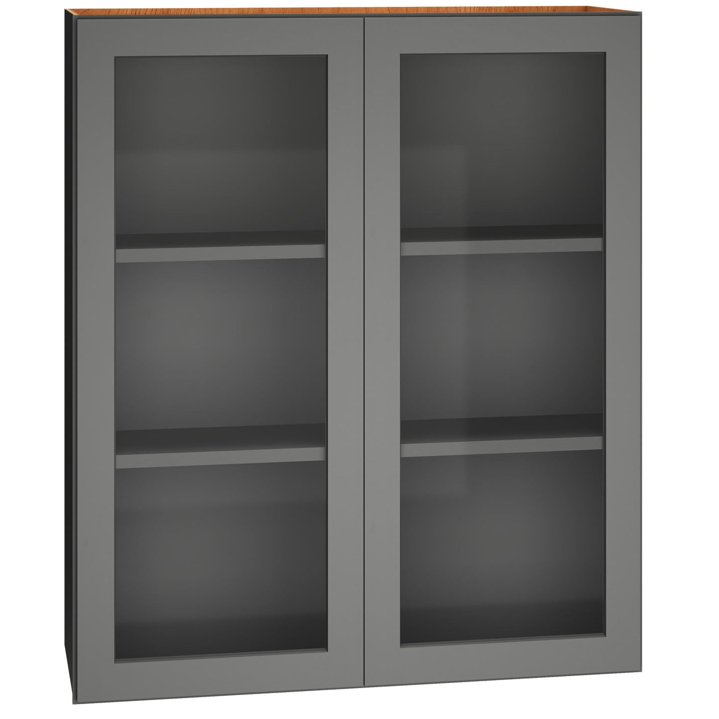 Diamond Express Jamestown 36-in W x 42-in H x 12-in D Moonstone Gray Wall Fully Assembled Plywood Cabinet (Recessed Panel Square Door Style)
