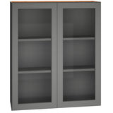 Diamond Express Jamestown 36-in W x 42-in H x 12-in D Moonstone Gray Wall Fully Assembled Plywood Cabinet (Recessed Panel Square Door Style)