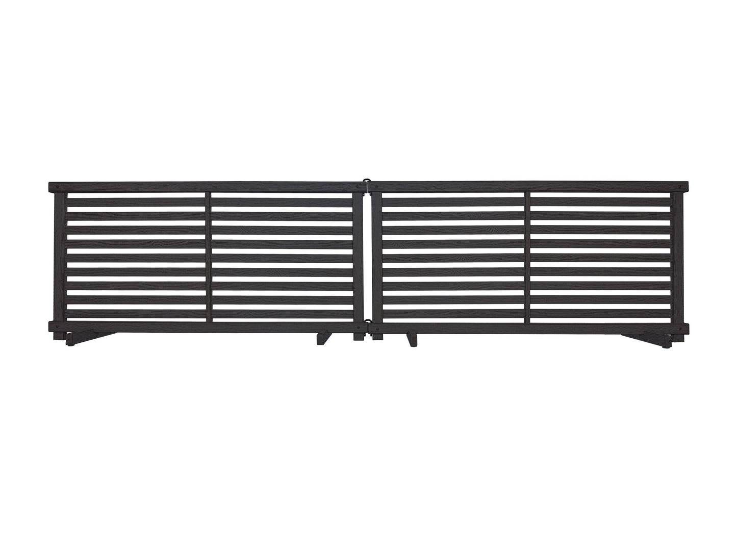Zippity Outdoor Products WoodTek Vinyl Portable Puppy 2-ft H x 3.5-ft W Charcoal Vinyl Flat-top Fence Panel (Unassembled)