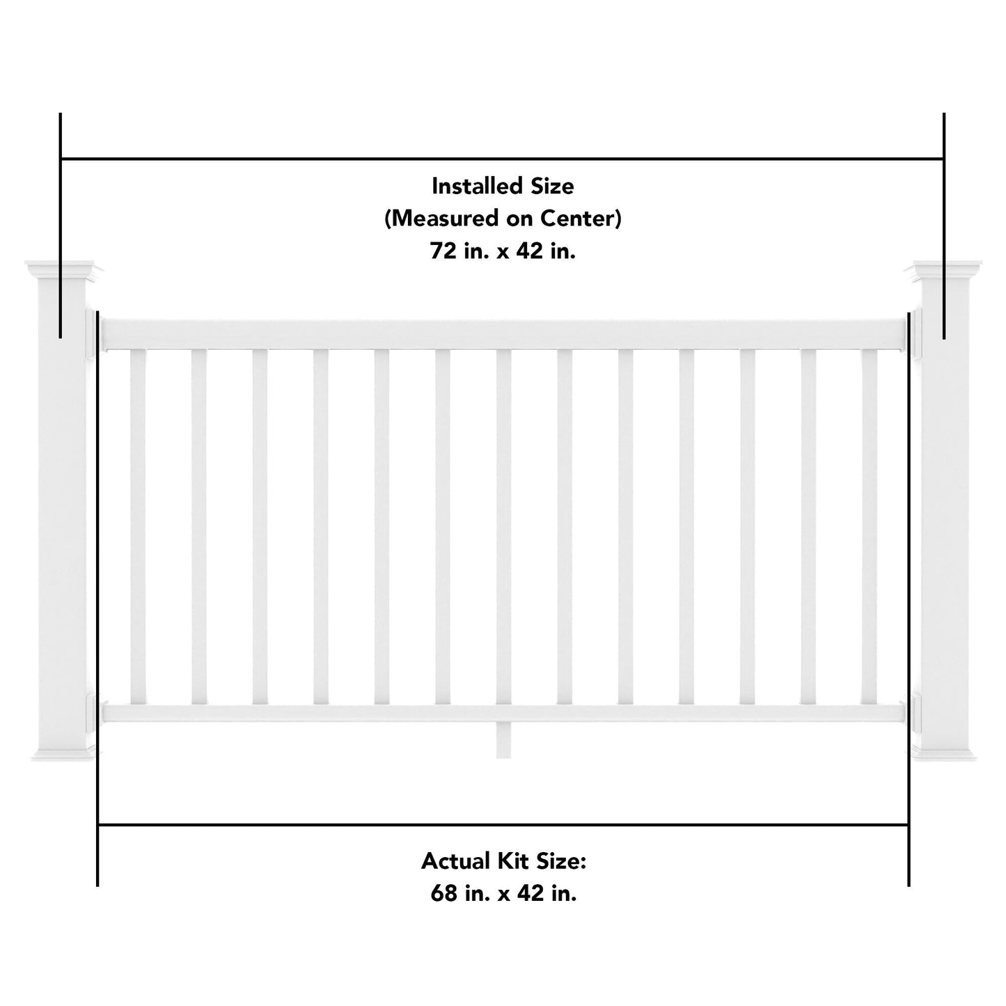 Deckorators Grab and Go White Composite Deck Rail Kit