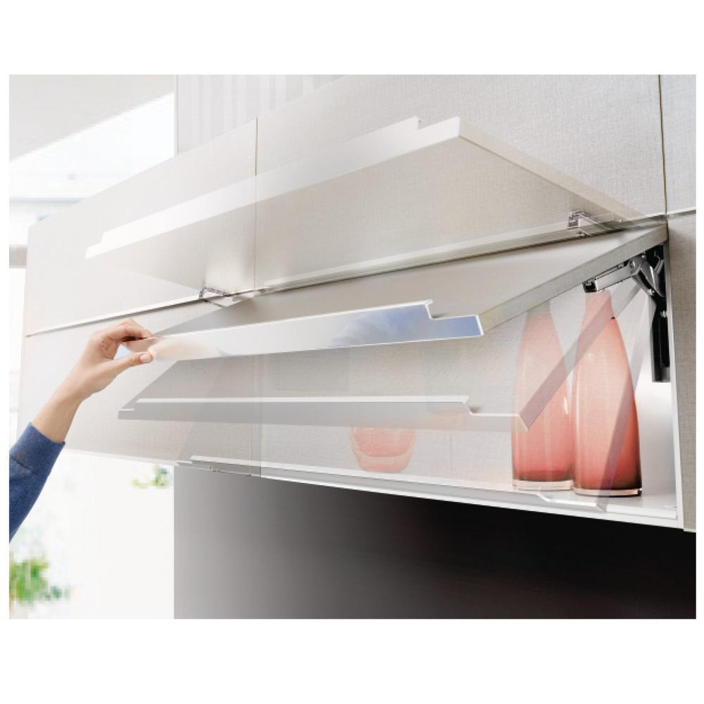 Anthracite 107¬∞ Lift-Up Hinge Air System, Medium-Duty Soft-Close Vertical Opening Hinge (1-Pair) - Super Arbor