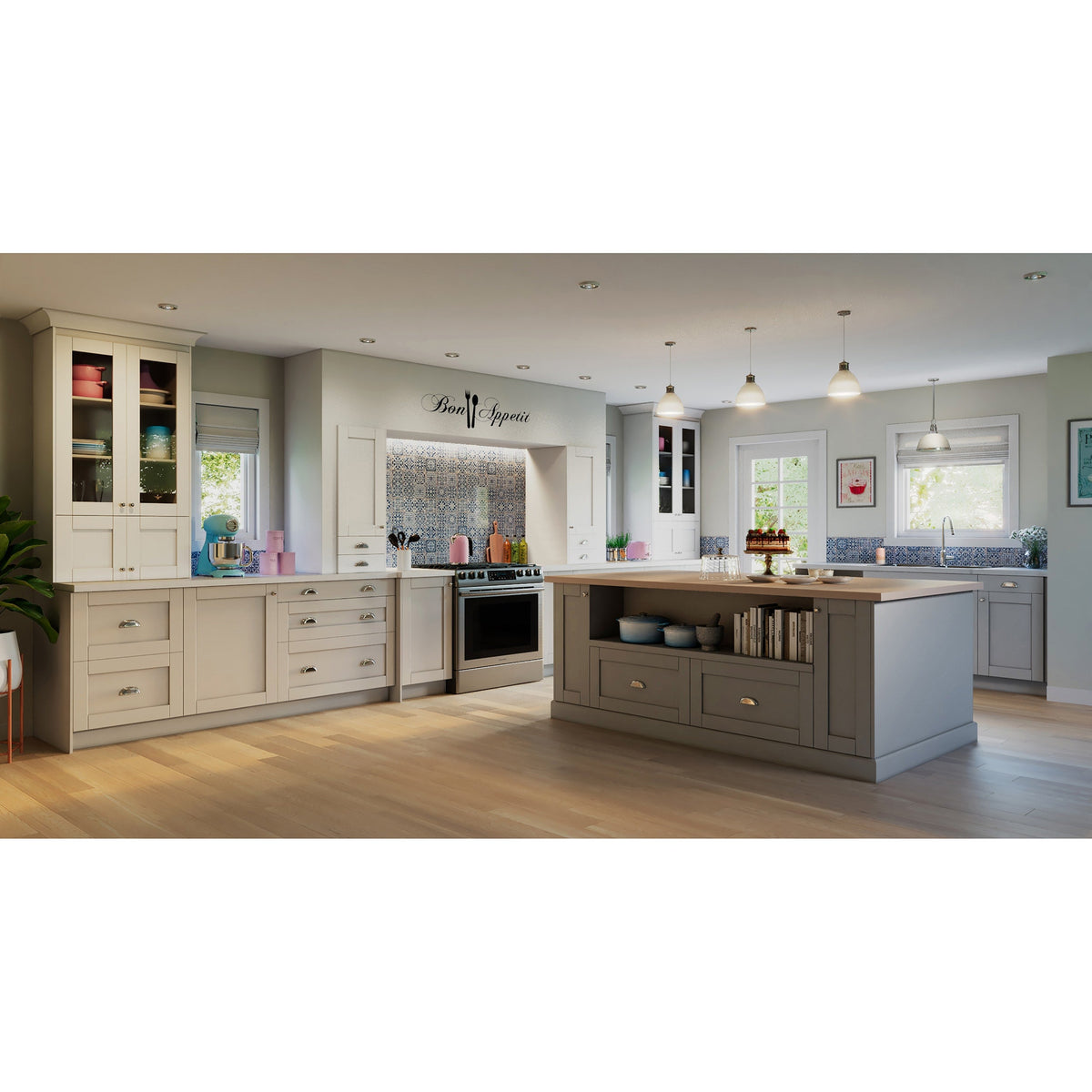 Hugo&Borg Charlesberg 30-in W x 19.5-in H x 24-in D Gray 1-Drawer Base Fully Assembled Cabinet