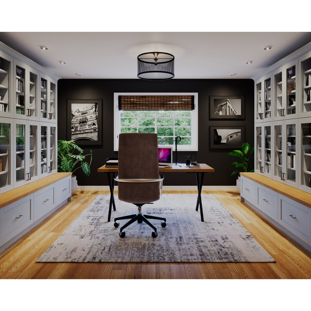 Hugo&Borg Charlesberg 30-in W x 34.5-in H x 24-in D Gray 6-Drawer Base Fully Assembled Cabinet