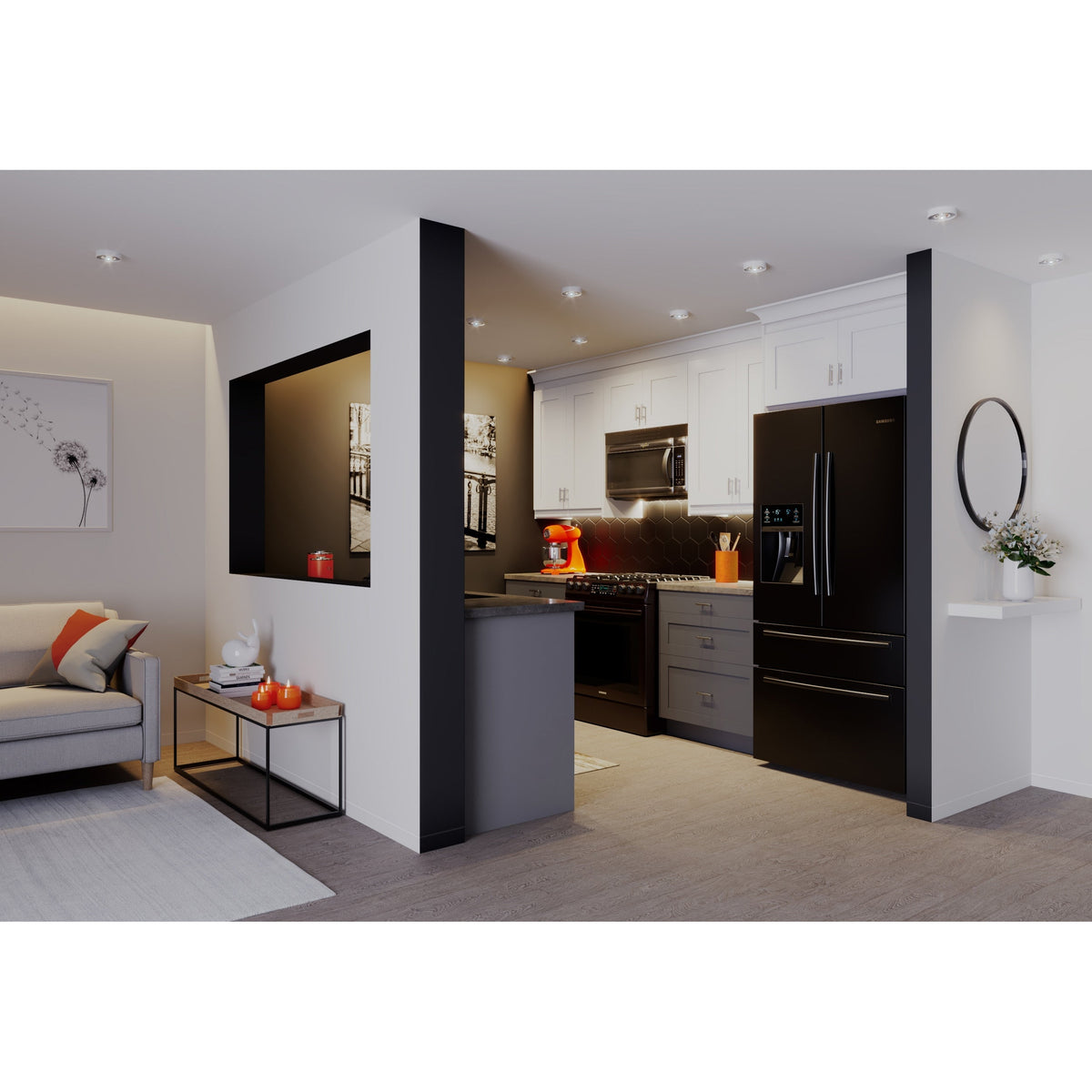 Hugo&Borg Beaumont 18-in W x 34.5-in H x 21-in D Slate Gray 3-Drawer Base Fully Assembled Cabinet (Recessed Panel Style)