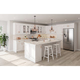 Hugo&Borg Rosemont 18-in W x 34.5-in H x 14-in D Glacier White 6-Drawer Base Fully Assembled Cabinet