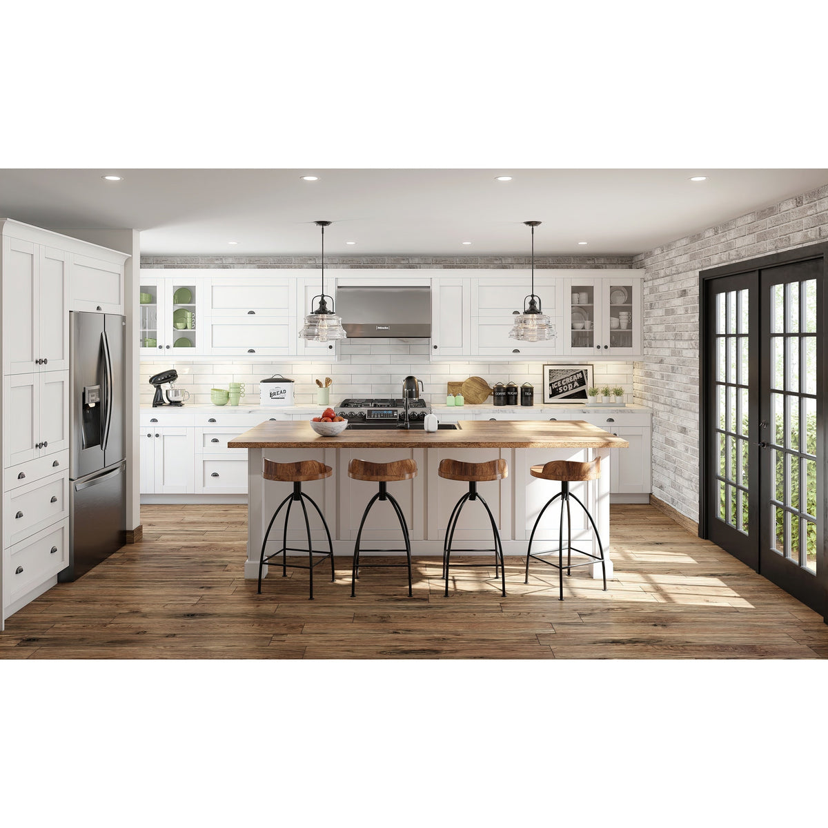 Hugo&Borg Rosemont 36-in W x 19.5-in H x 24-in D Glacier White 1-Drawer Base Fully Assembled Cabinet