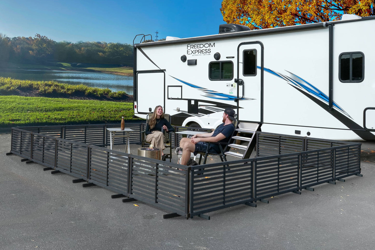 Zippity Outdoor Products WoodTek Vinyl Portable Puppy 2-ft H x 3.5-ft W Charcoal Vinyl Flat-top Fence Panel (Unassembled)