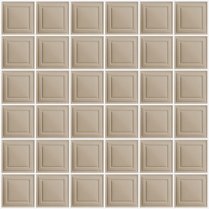 Ceilume 2-ft x 2-ft Stratford Feather-Light Latte PVC Drop Ceiling Tile (10-Pack, 40-sq ft / Case)