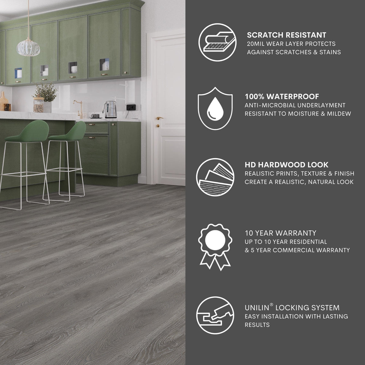 Lucida USA (Sample) MaxCore Pro Stormcloud Brown Wood Look 20-mil Waterproof Interlocking Luxury Vinyl Plank