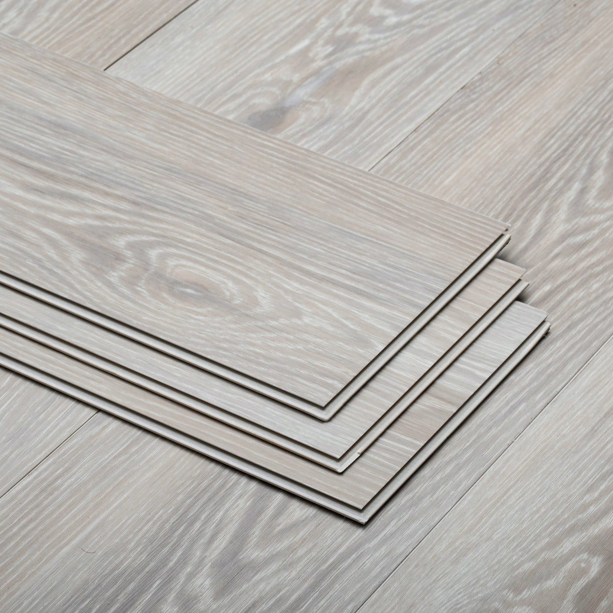 Lucida USA (Sample) MaxCore Pro Greige Gray Wood Look 20-mil Waterproof Interlocking Luxury Vinyl Plank