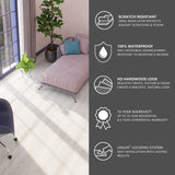 Lucida USA (Sample) MaxCore Pro Greige Gray Wood Look 20-mil Waterproof Interlocking Luxury Vinyl Plank