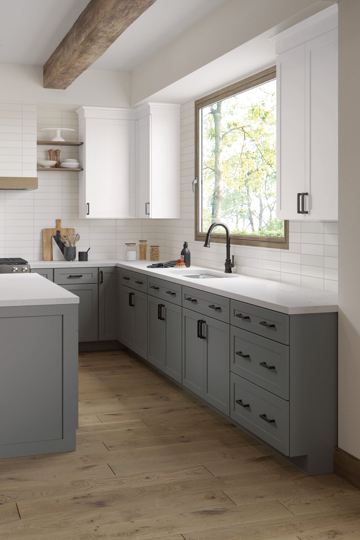 Diamond Express Jamestown 42-in W x 34.5-in H x 24-in D White 1-Drawer Base Fully Assembled Plywood Cabinet (Recessed Panel Shaker Style)