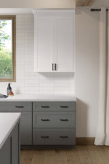 Diamond Express Jamestown 27-in W x 34.5-in H x 24-in D White 1-Drawer Base Fully Assembled Plywood Cabinet (Recessed Panel Shaker Style)