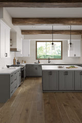 Diamond Express Jamestown 21-in W x 34.5-in H x 24-in D Moonstone Gray 3-Drawer Base Fully Assembled Plywood Cabinet (Recessed Panel Shaker Style)