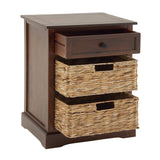 Grayson Lane Brown Matte Fir 1-Drawer Accent Chest