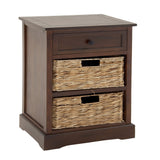 Grayson Lane Brown Matte Fir 1-Drawer Accent Chest