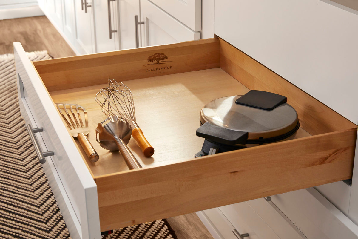 Valleywood Cabinetry 36-in W x 30-in H x 12-in D Marine Blue Birch Wall Ready To Assemble Plywood Cabinet (Flat Panel Shaker Door Style)
