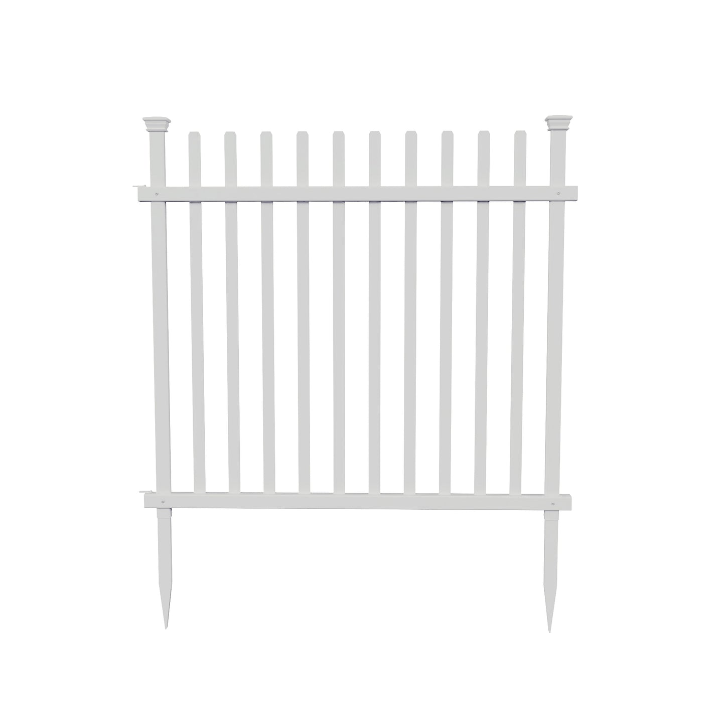 Zippity Outdoor Products Burbank 2 Panels 3.5-ft H x 3.5-ft W White Privacy Vinyl Flat-top Fence Panel (Unassembled)