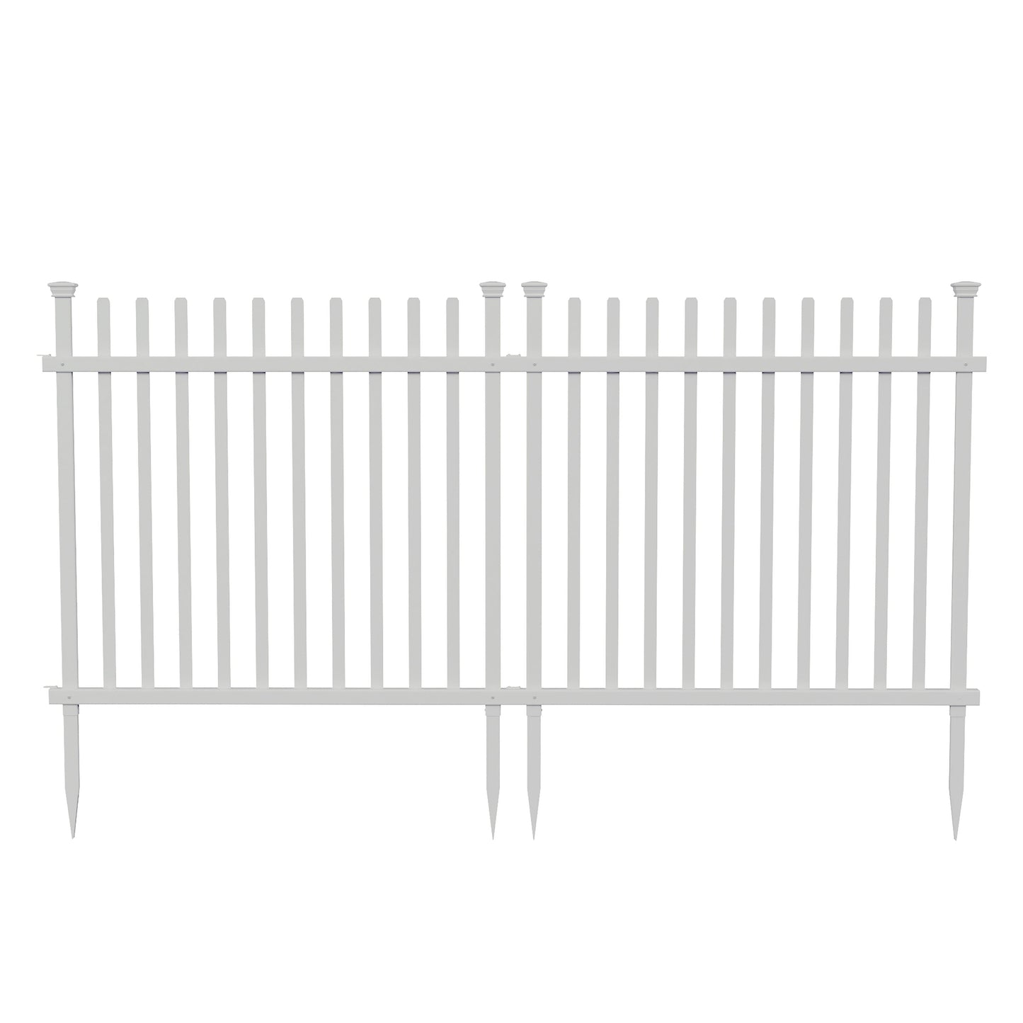 Zippity Outdoor Products Burbank 2 Panels 3.5-ft H x 3.5-ft W White Privacy Vinyl Flat-top Fence Panel (Unassembled)