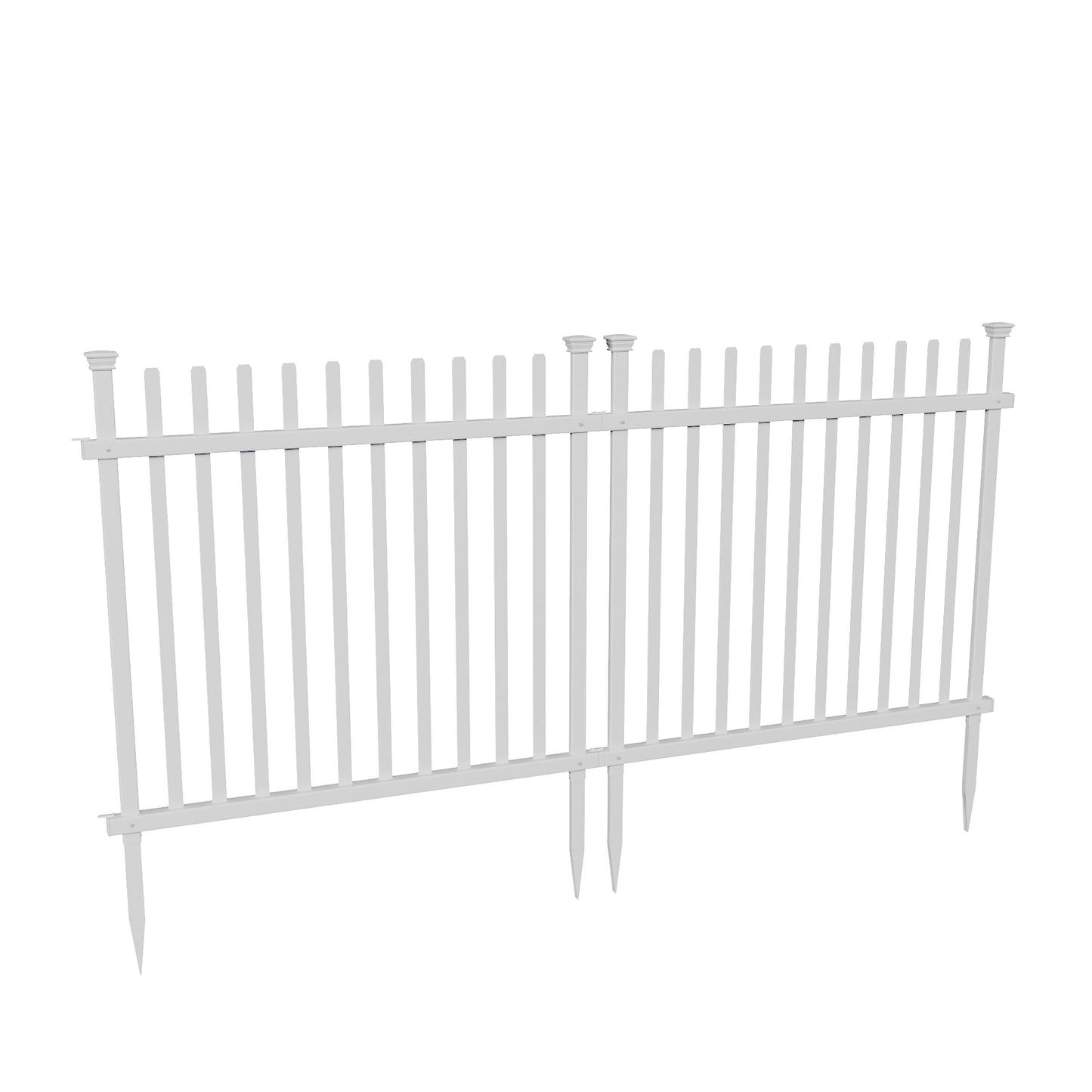 Zippity Outdoor Products Burbank 2 Panels 3.5-ft H x 3.5-ft W White Privacy Vinyl Flat-top Fence Panel (Unassembled)
