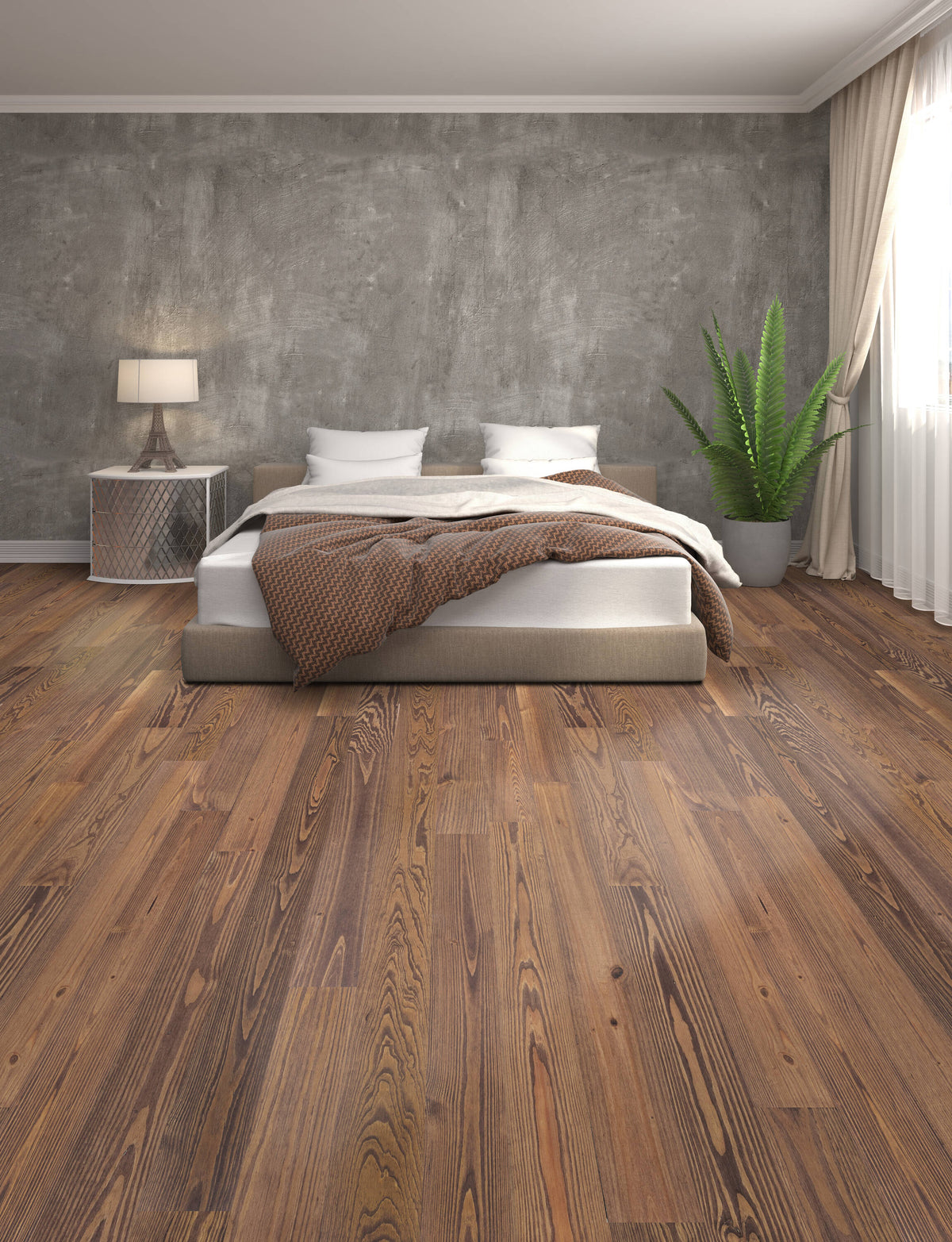 Beasley Pine Bourbon hardwood flooring — surface grain detail