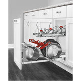 Rev-A-Shelf Two-Tier Pull-Out Baskets, 20.75-in W x 18.12-in H x 22-in D, Soft-Close Chrome Metal Organizer