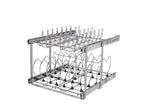 Rev-A-Shelf Two-Tier Pull-Out Cookware Organizer, 20.75-in W x 18-in H, Chrome, Soft-Close