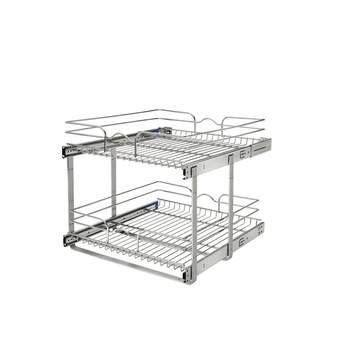 Rev-A-Shelf Two-Tier Pull-Out Baskets, 20.75 in W x 19 in H x 22 in D, Chrome, Soft-Close