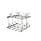 Rev-A-Shelf Two-Tier Pull-Out Baskets, 20.75 in W x 19 in H x 22 in D, Chrome, Soft-Close