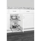 Rev-A-Shelf 11.75-in W x 19-in H Two-Tier Pull-Out Chrome Metal Basket with Soft-Close Slides, 22-in D