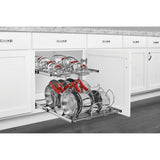 Rev-A-Shelf Two-Tier Pull-Out Baskets, 20.75-in W x 18.12-in H x 22-in D, Soft-Close Chrome Metal Organizer