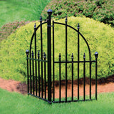 YARDLINK Black Steel Decorative Metal Decorative Fence Panel