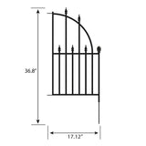 YARDLINK Black Steel Decorative Metal Decorative Fence Panel