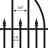 YARDLINK Black Steel Decorative Metal Decorative Fence Panel