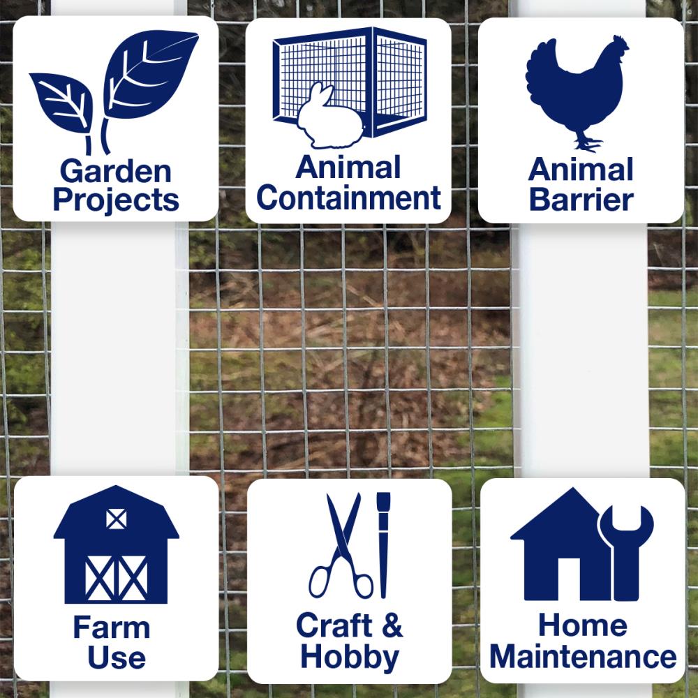 GARDEN CRAFT Gray Galvanized Steel Hardware Cloth Rolled Fencing with Mesh Size 1/2-in x 1/2-in