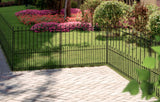 YARDLINK Empire 3-ft W Powder-coated Steel Pressed-point No Dig Decorative Fence Panel