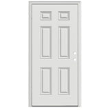 Therma-Tru Benchmark Doors 32-in x 80-in Steel Right-Hand Outswing Ready-to-Paint Unfinished Prehung Single Front Door with Brickmould