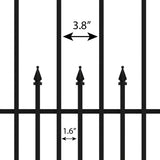 YARDLINK Empire 3-ft W Powder-coated Steel Pressed-point No Dig Decorative Fence Panel
