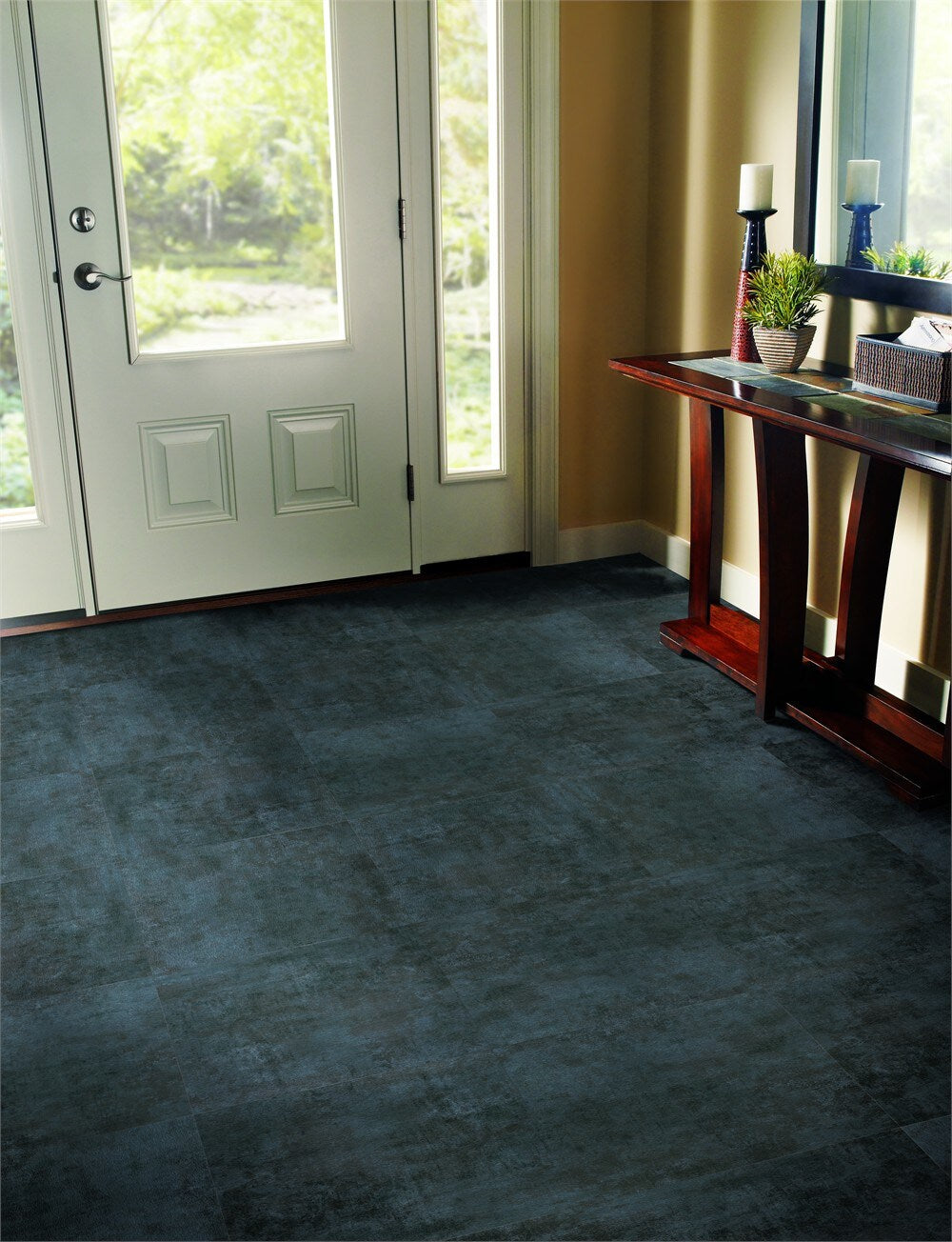 Armstrong Flooring Terraza Grand Aspen Gray 18-in x 18-in Water-Resistant Peel-and-Stick Vinyl Tile Flooring (2.25-sq ft)
