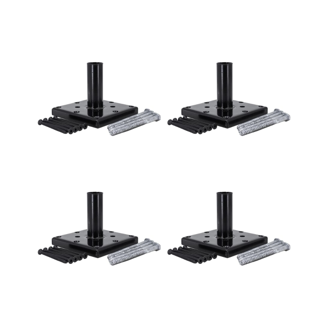 TITAN BUILDING PRODUCTS 4-in x 4-in Powder Coated Black Painted Galvanized Steel Deck Post Stabilizer