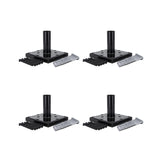 TITAN BUILDING PRODUCTS 4-in x 4-in Powder Coated Black Painted Galvanized Steel Deck Post Stabilizer