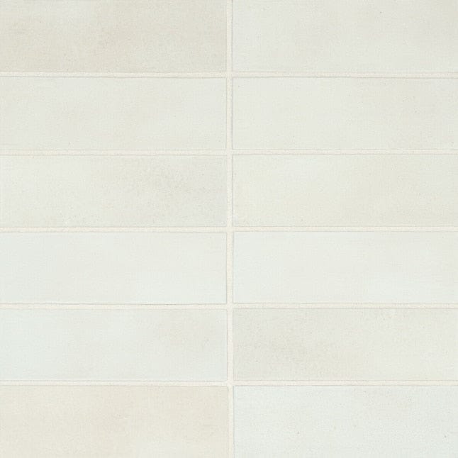Bedrosians Celine White 2-in x 6-in Matte Porcelain Subway Floor and Wall Tile (5.33-sq. ft/ Carton)